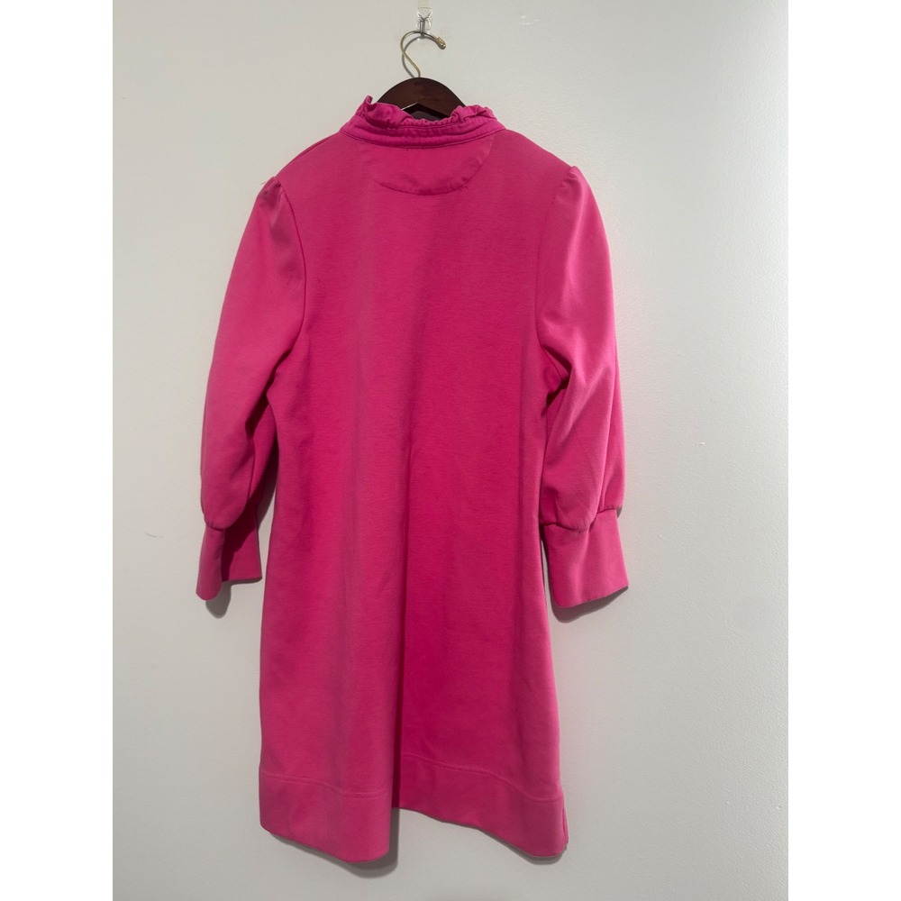 Tuckernuck Pomander Place Charlotte Pink Ruffle Neck Sweatshirt Mini Dress M - Picture 5 of 11